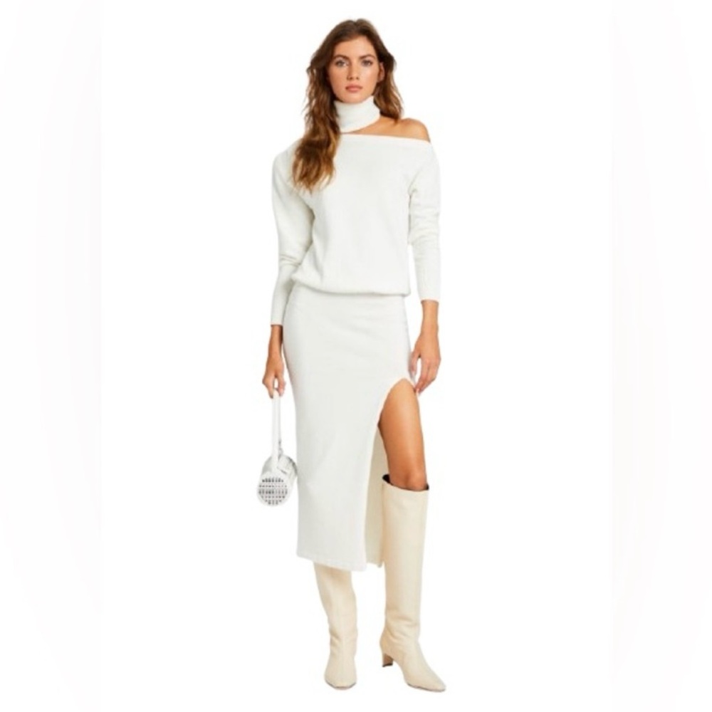 SER.O.YA Off-Shoulder White Maxi Dress